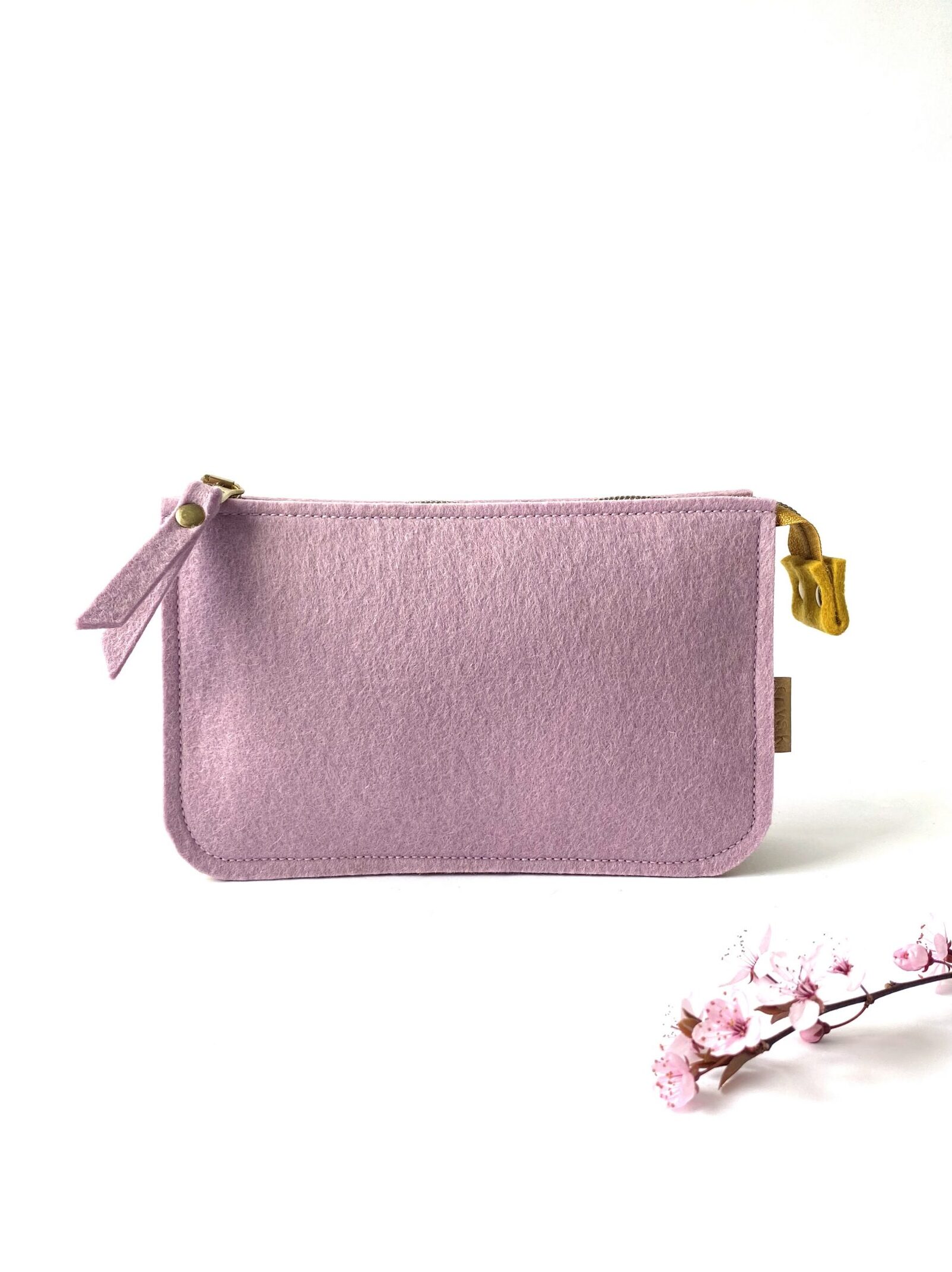 fryskfilt_paupronket_portemonnee_beurs_wolvilt_vilt_clutch_lila_roze_okergeel_01 Portemonnee DE PAU PRONKET - Afbeelding 1